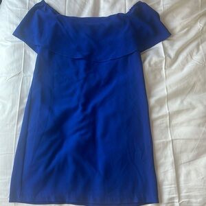 Charles Henry off the shoulder dress- blue- size small